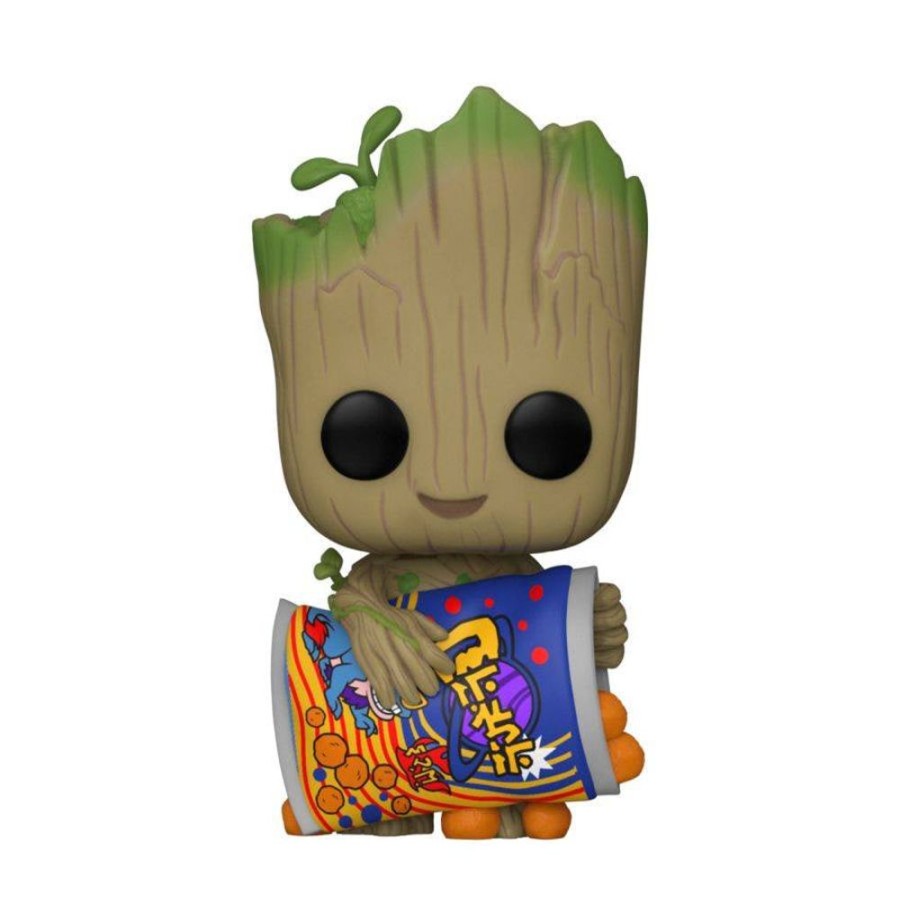 Popculture Funko | I Am Groot (Tv) - Groot With Cheese Puffs Pop! Vinyl