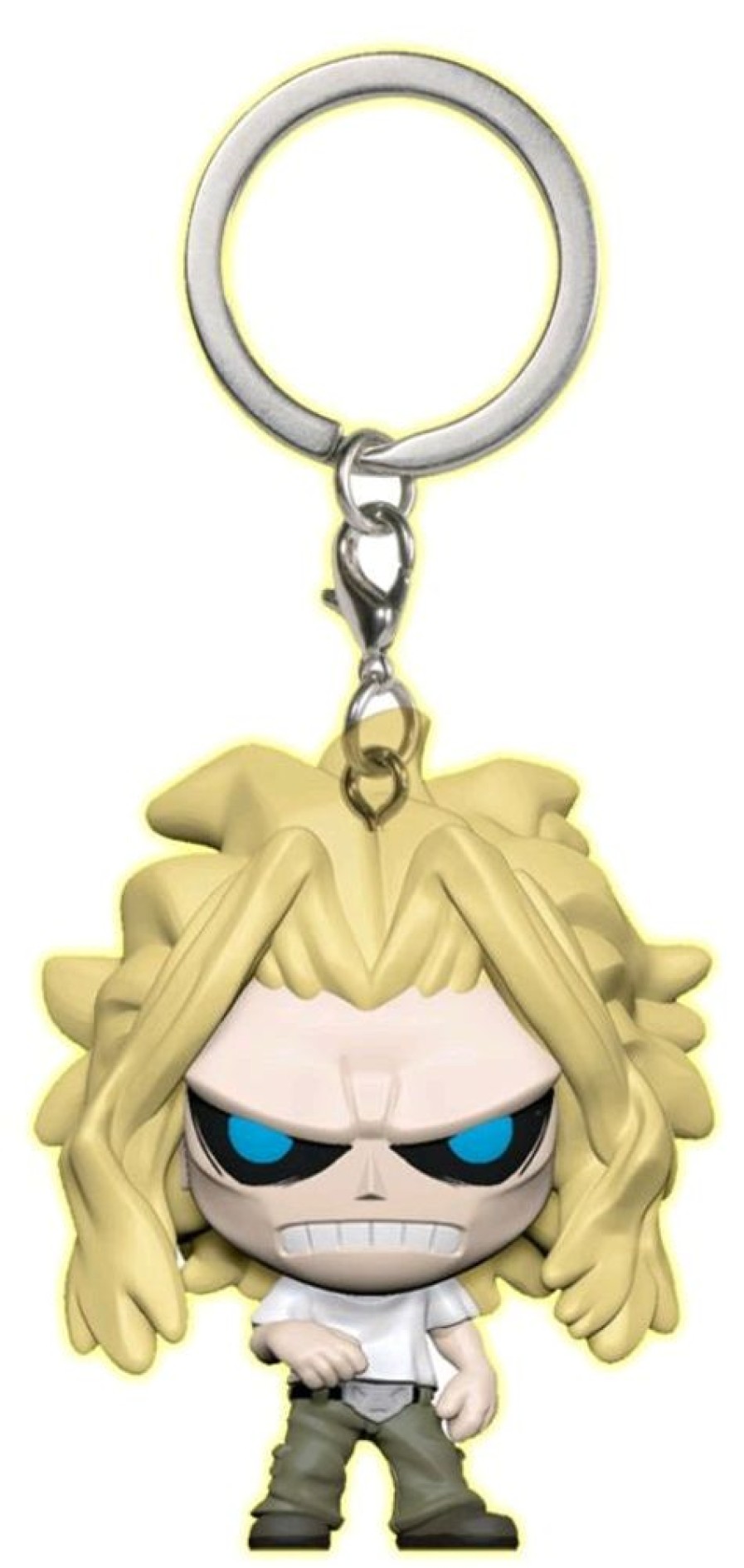 Anime Funko Keychains | My Hero Academia - All Might Weakened Glow Us Exclusive Pocket Pop! Keychain [Rs]