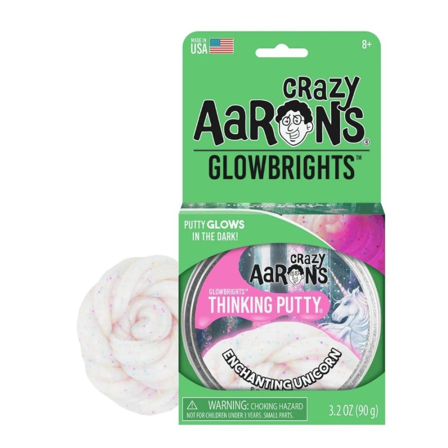 Toys Crazy Aaron's | Crazy Aaron'S Thinking Putty - Glow Brights - Enchanting Unicorn