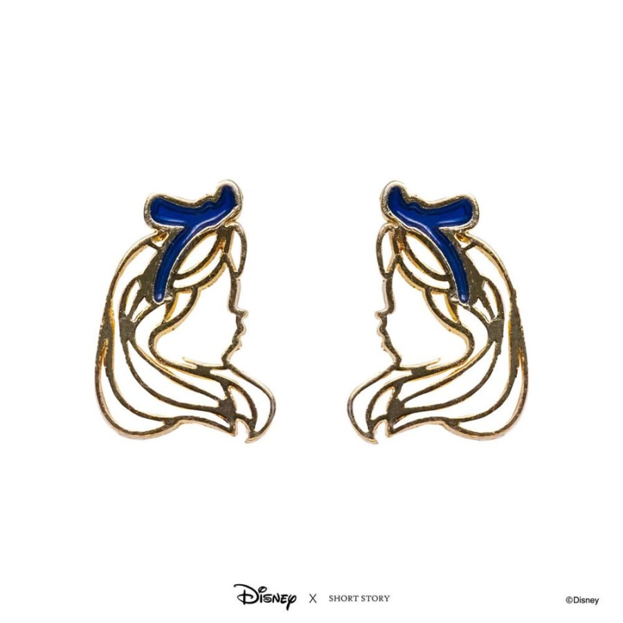 Fashion Disney | Disney - Alice In Wonderland - Epoxy Alice Earrings (Gold)