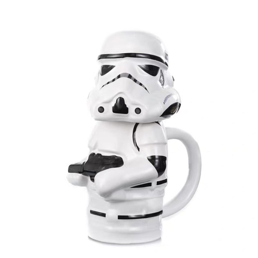 Food & Drinks Star Wars | Star Wars - Stormtrooper 3D Stein Mug With Lid