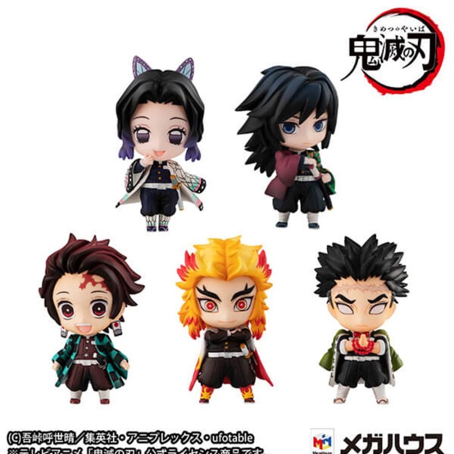 Anime Demon Slayer Figures | Demon Slayer: Kimetsu No Yaiba - Tanjiro & The Hashiras Mascot Set A