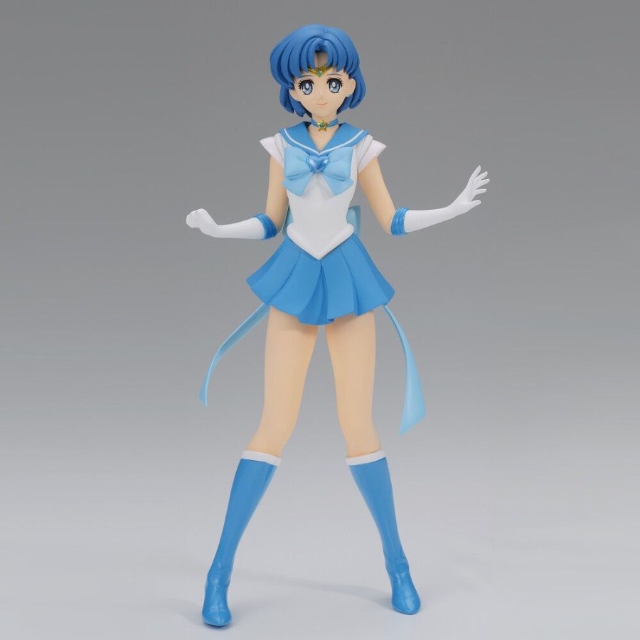 Anime QPosket Sailor Moon Figures | Sailor Moon Eternal - Glitter & Glamours - Super Sailor Mercury Figure (Ver. A)