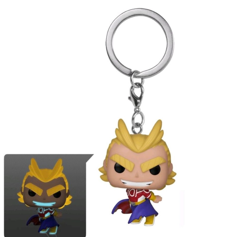 Anime Funko Keychains | My Hero Academia - All Might Silver Age Glow Pocket Pop! Keychain [Rs]