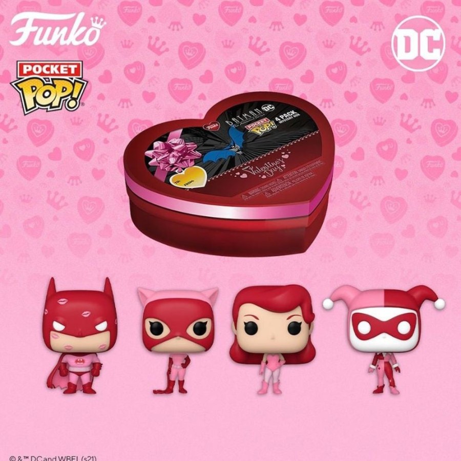 Popculture Funko | Batman - Valentines Day Us Exclusive Pocket Pop! 4-Pack [Rs]