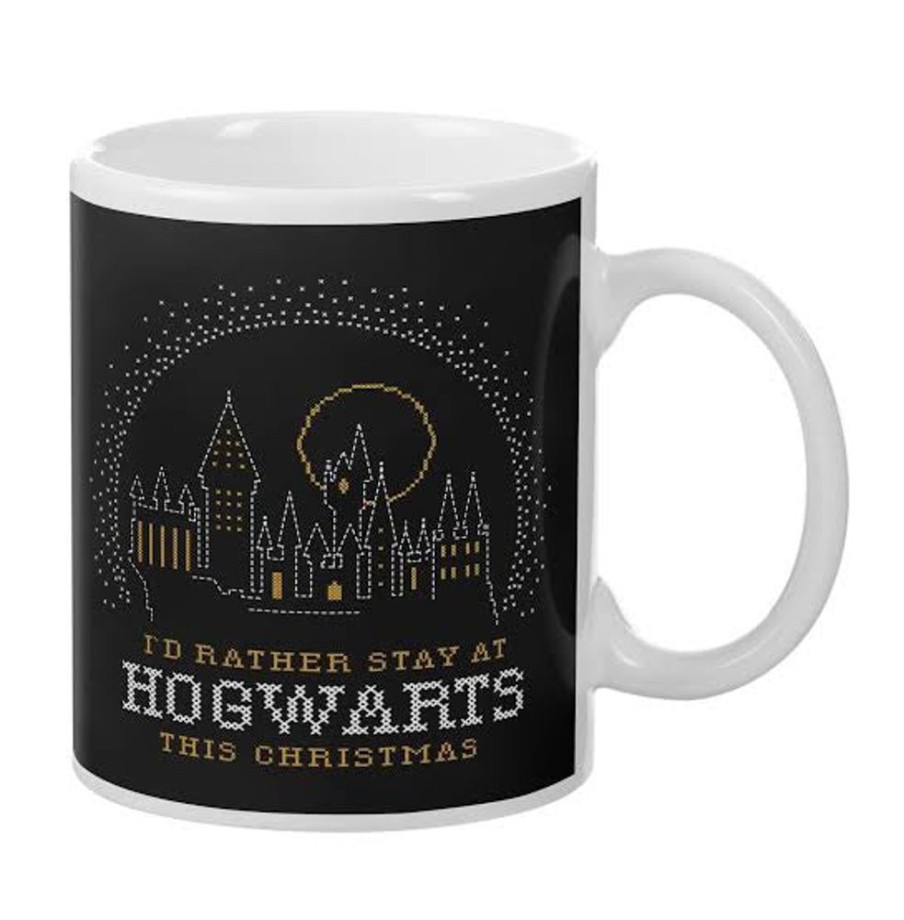 Food & Drinks Harry Potter | Harry Potter - Hogwarts Black Mug (Christmas)