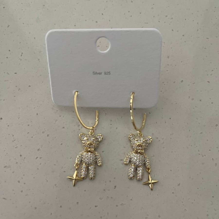 Fashion Minitopia | Diamante Teddy Bear Drop Earrings