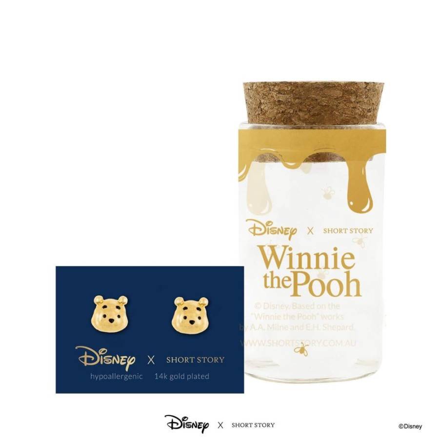 Popculture Disney | Disney - Winnie The Pooh - Pooh Face Earrings (Gold)