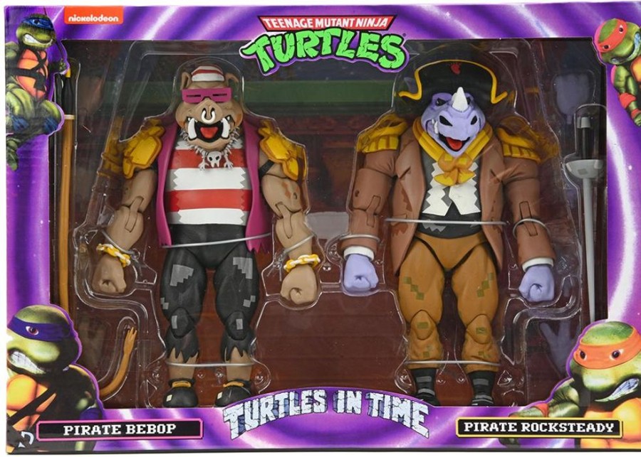 Toys NECA | Teenage Mutant Ninja Turtles - Pirate Rocksteady & Bebop Action Figure 2-Pack