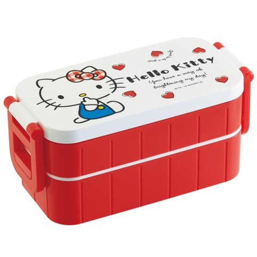 Anime Skater | Hello Kitty Two Tier Side Lock Bento | Red Heart