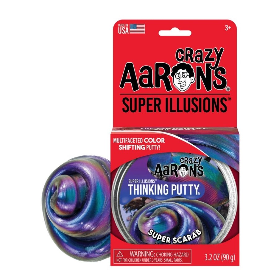 Toys Crazy Aaron's | Crazy Aaron'S Thinking Putty - Super Illusions - Super Scarab