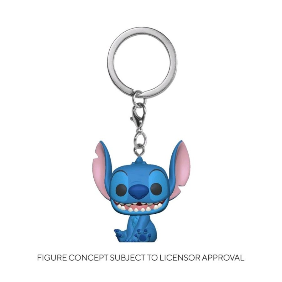 Fashion Funko | Lilo And Stitch - Stitch Flocked Us Exclusive Pocket Pop! Keychain [Rs]