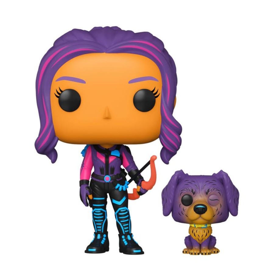 Popculture Funko | Hawkeye - Kate Bishop & Lucky Black Light Pop! Vinyl [Rs]