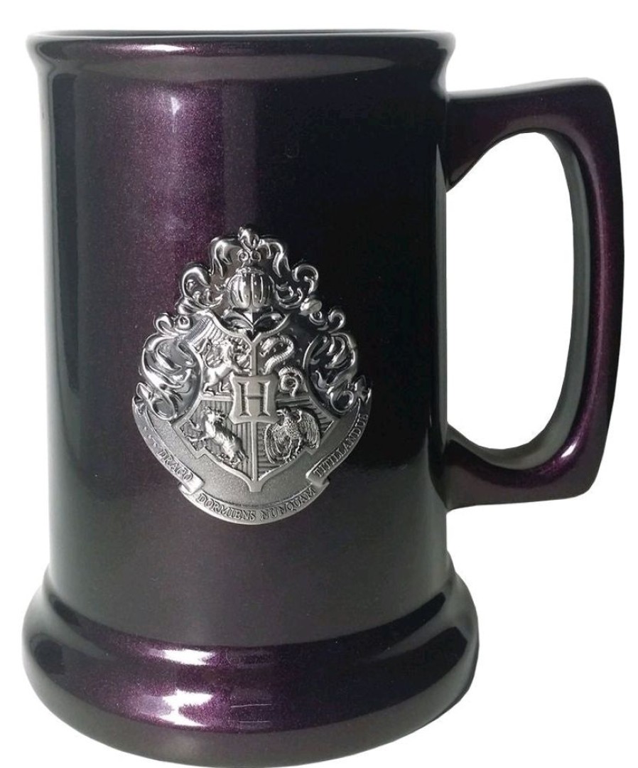 Food & Drinks Ikon Collectables | Harry Potter - Hogwarts / Deathly Hallows Metallic Crest Tankard