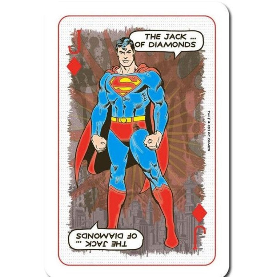 Popculture DC Comics | Dc Comics Waddingtons Waterproof Playing Cards