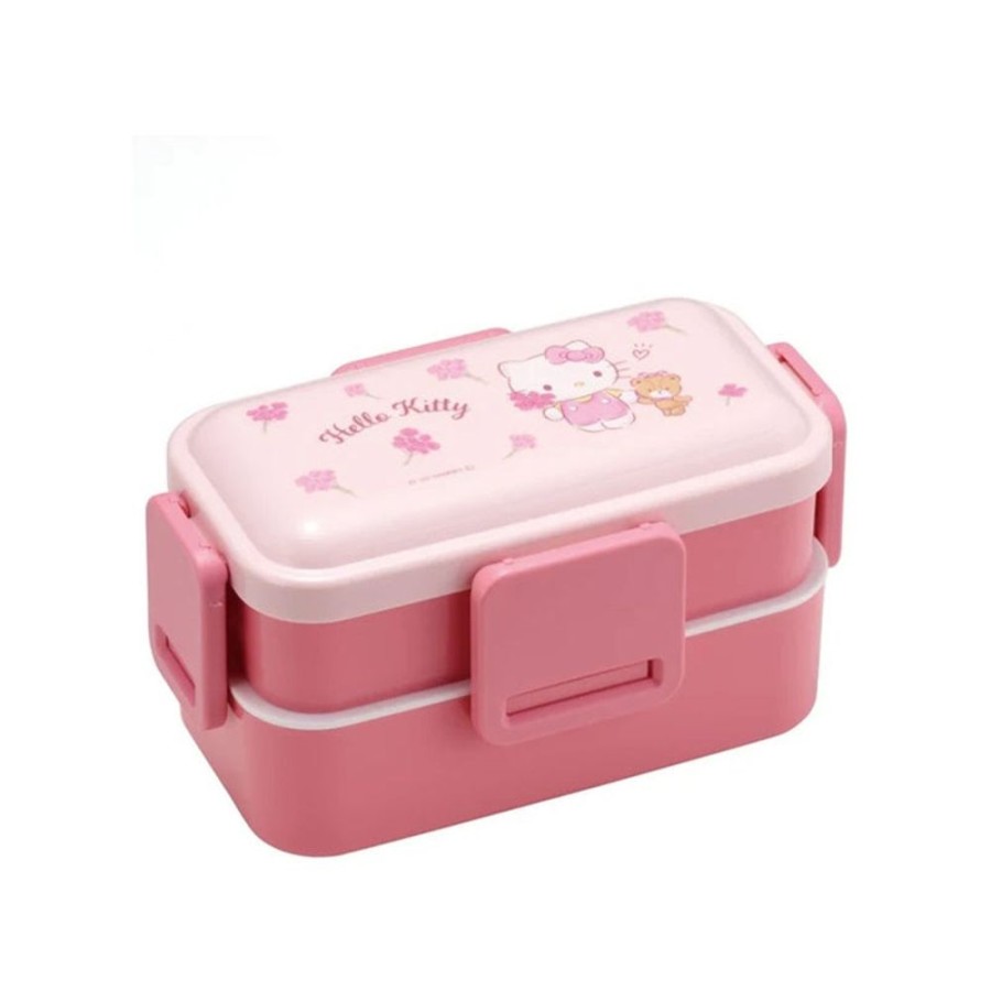 Anime Hello Kitty | Hello Kitty Flower Two-Tier Bento Box | 600Ml