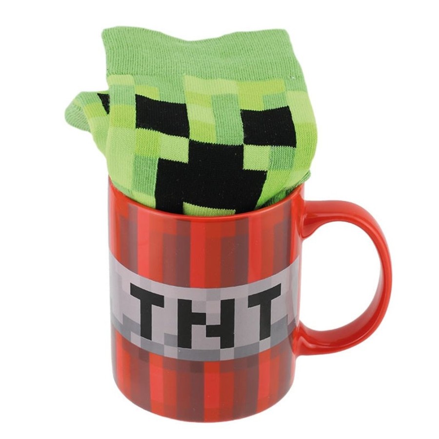 Food & Drinks Minecraft | Minecraft - Creeper Mug & Socks Gift Set