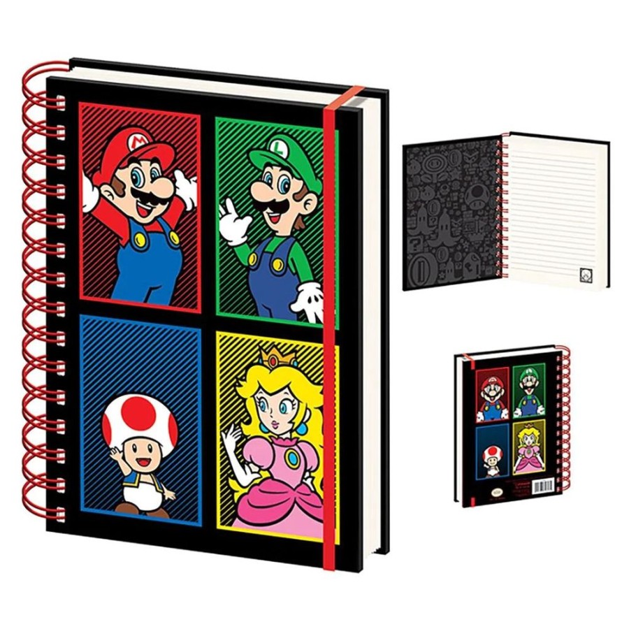 Popculture Super Mario Bro | Super Mario - Character Panels - A5 Notebook