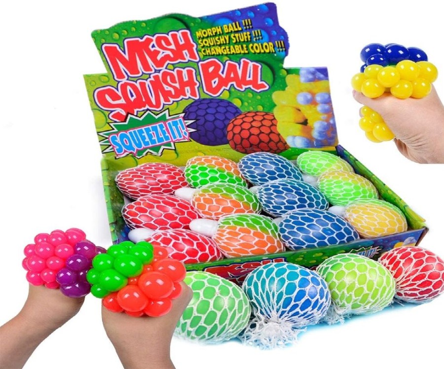 Toys All Brands Toys | Squish 2 Tone Colour Change Mesh Ball Assorted