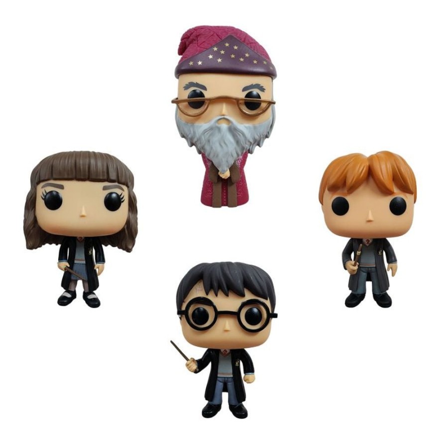 Popculture Funko | Harry Potter - Harry, Hermione, Ron & Dumbledore Pop! Vinyl 4-Pack [Rs]