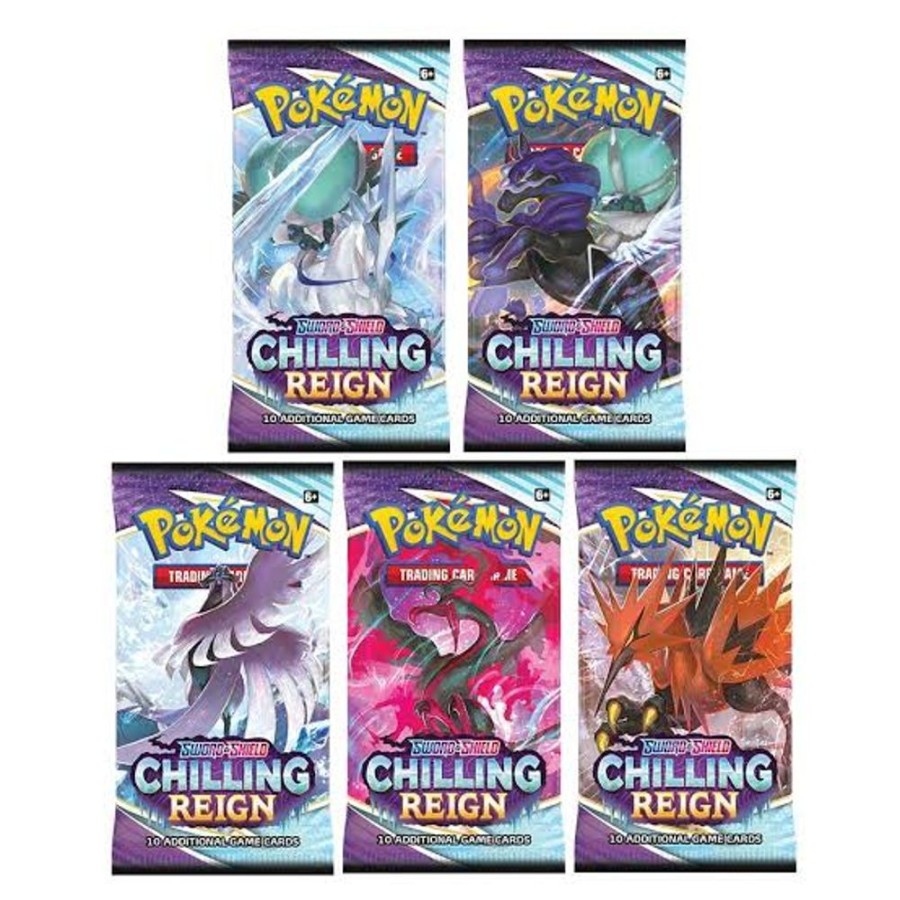 Games & Puzzles Pokemon | Pokemon Trading Cards - Sword And Shield - Chilling Reign Booster Pack (10)