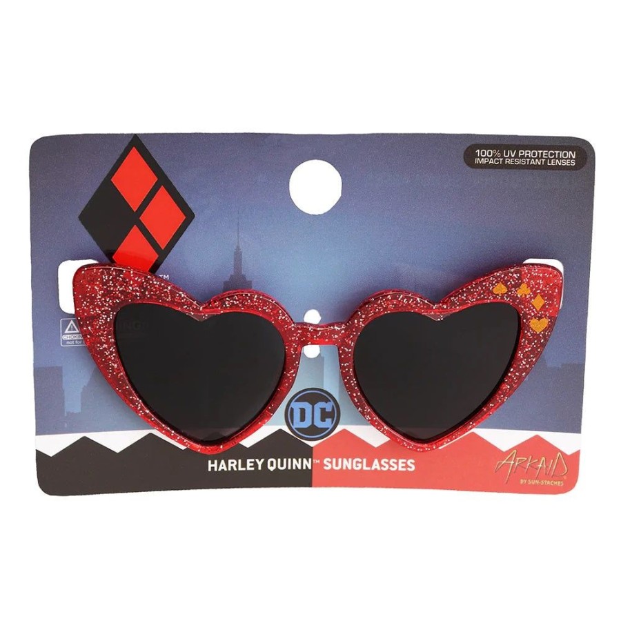 Popculture Sun-Staches | Arkaid Harley Quinn Heart Sunglasses