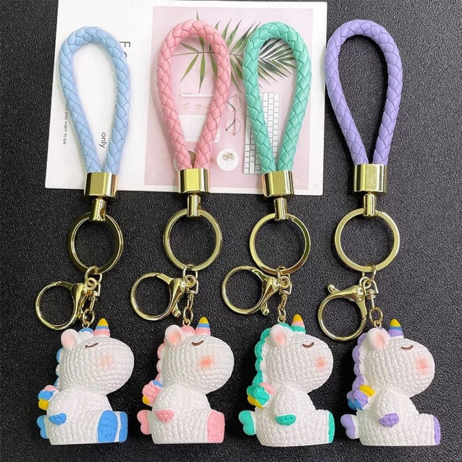 Fashion Minitopia | Unicorn Vinyl Keychain With Bell Charm