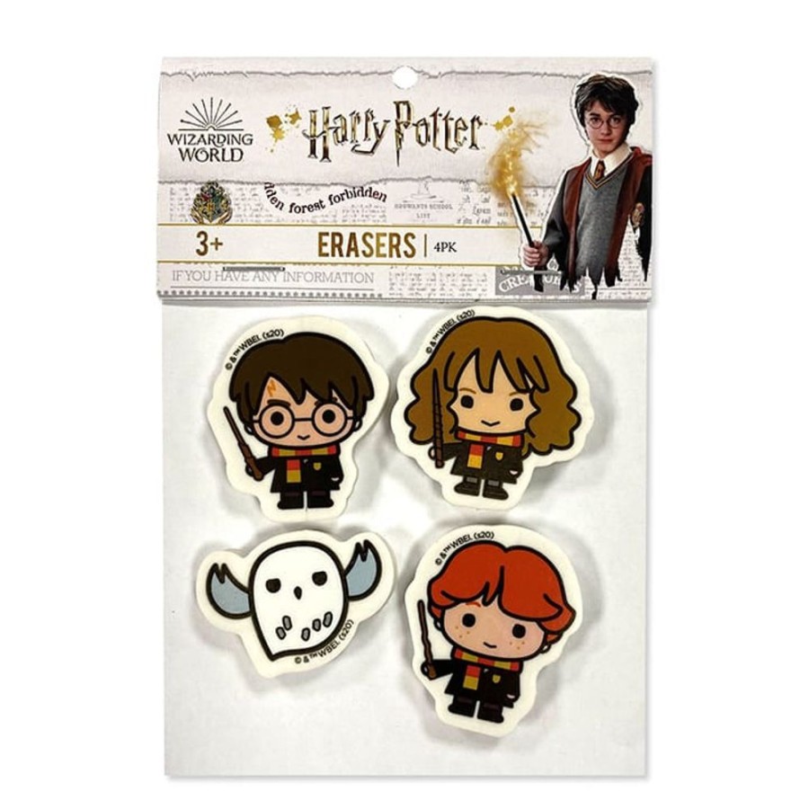 Popculture Harry Potter | Harry Potter Erasers 4 Pack