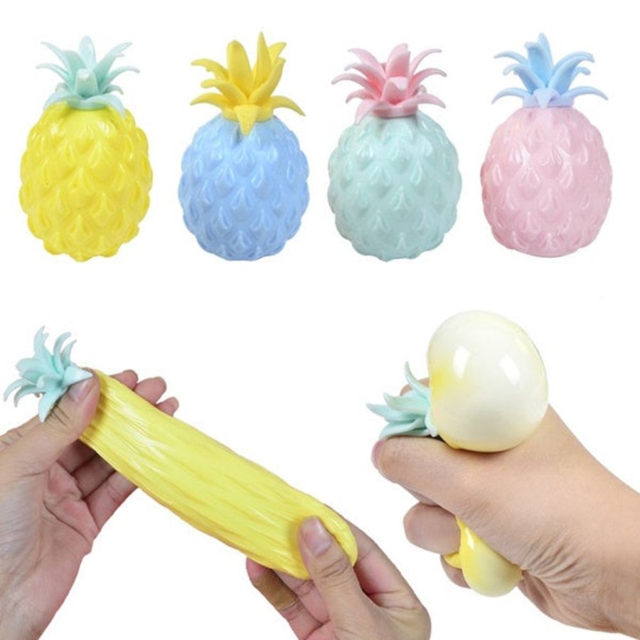 Toys All Brands Toys | Squish Pineapples 10X7Cm Assorted Colours