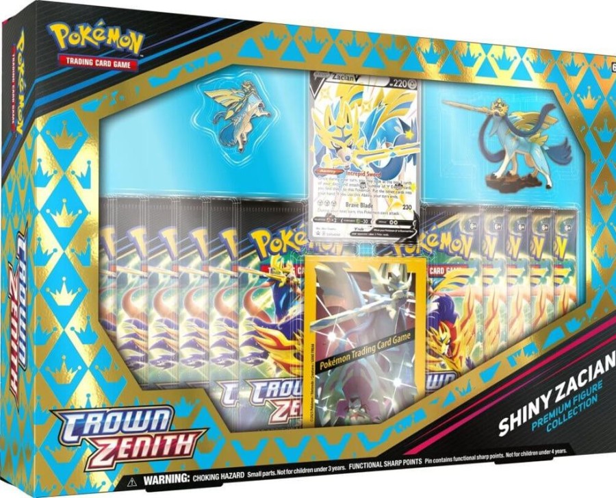 Games & Puzzles Pokemon | Pokemon Tcg - Crown Zenith Shiny Zacian / Zamazenta Figure Box