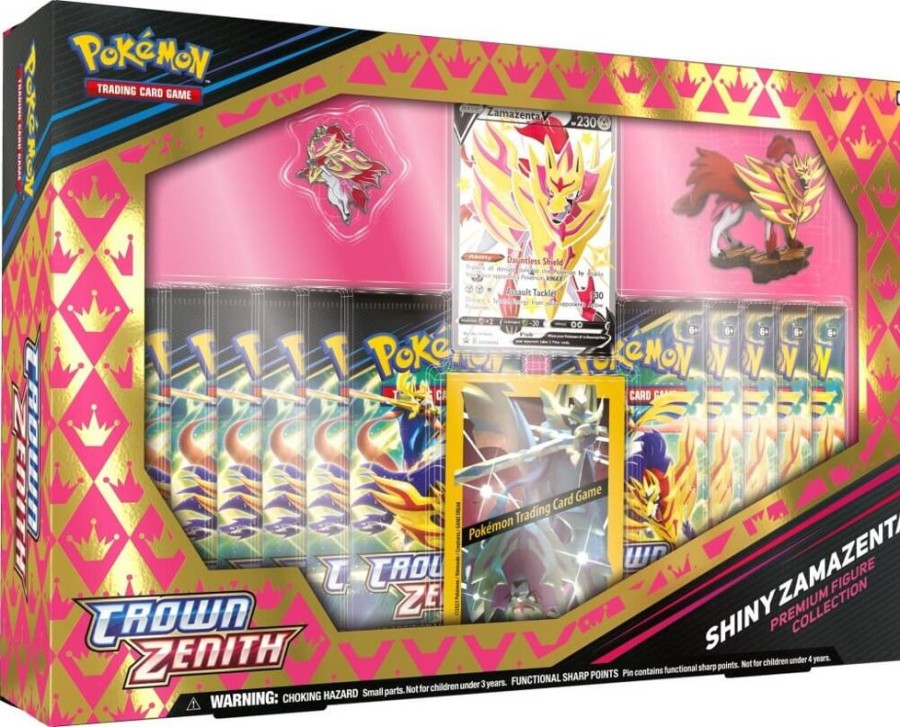 Games & Puzzles Pokemon | Pokemon Tcg - Crown Zenith Shiny Zacian / Zamazenta Figure Box