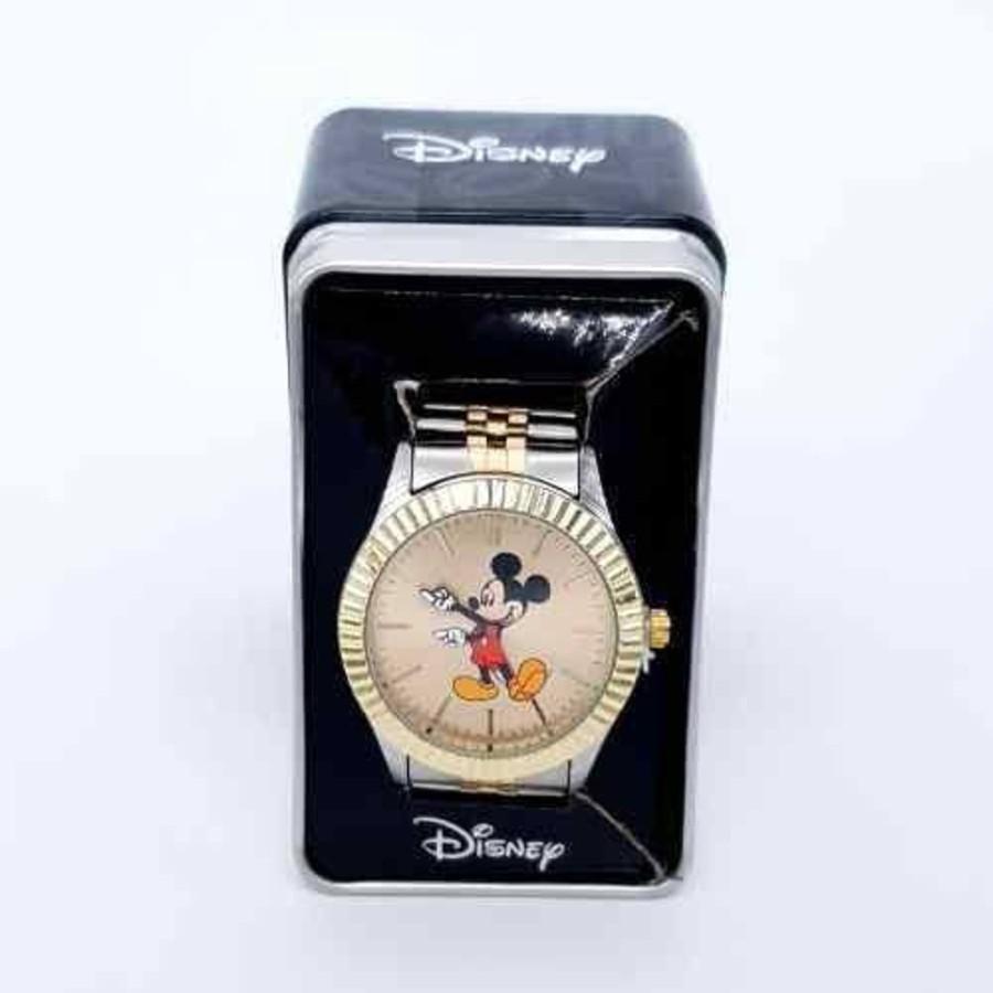 Fashion Disney | Disney - Mickey Mouse Watch With Two Tone Metal Bracelet