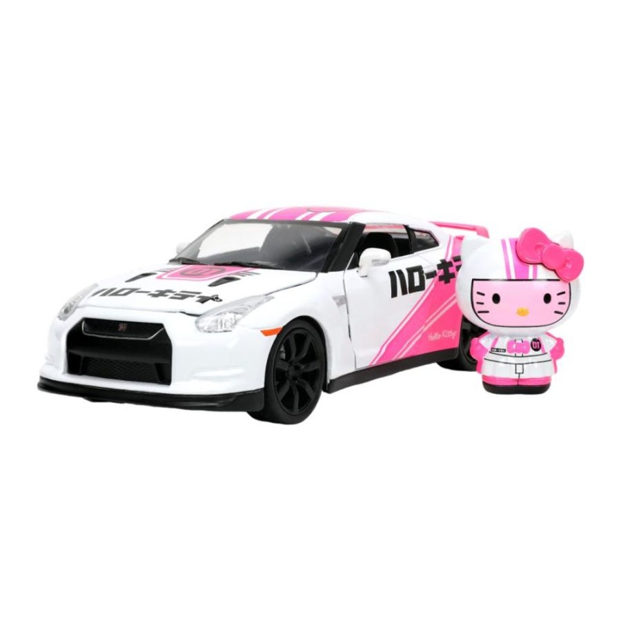 Anime Hello Kitty | Hello Kitty & Friends: Tokyo Speed - Hello Kitty & 2009 Nissan Gt-R (R35) 1:24 Diecast Vehicle