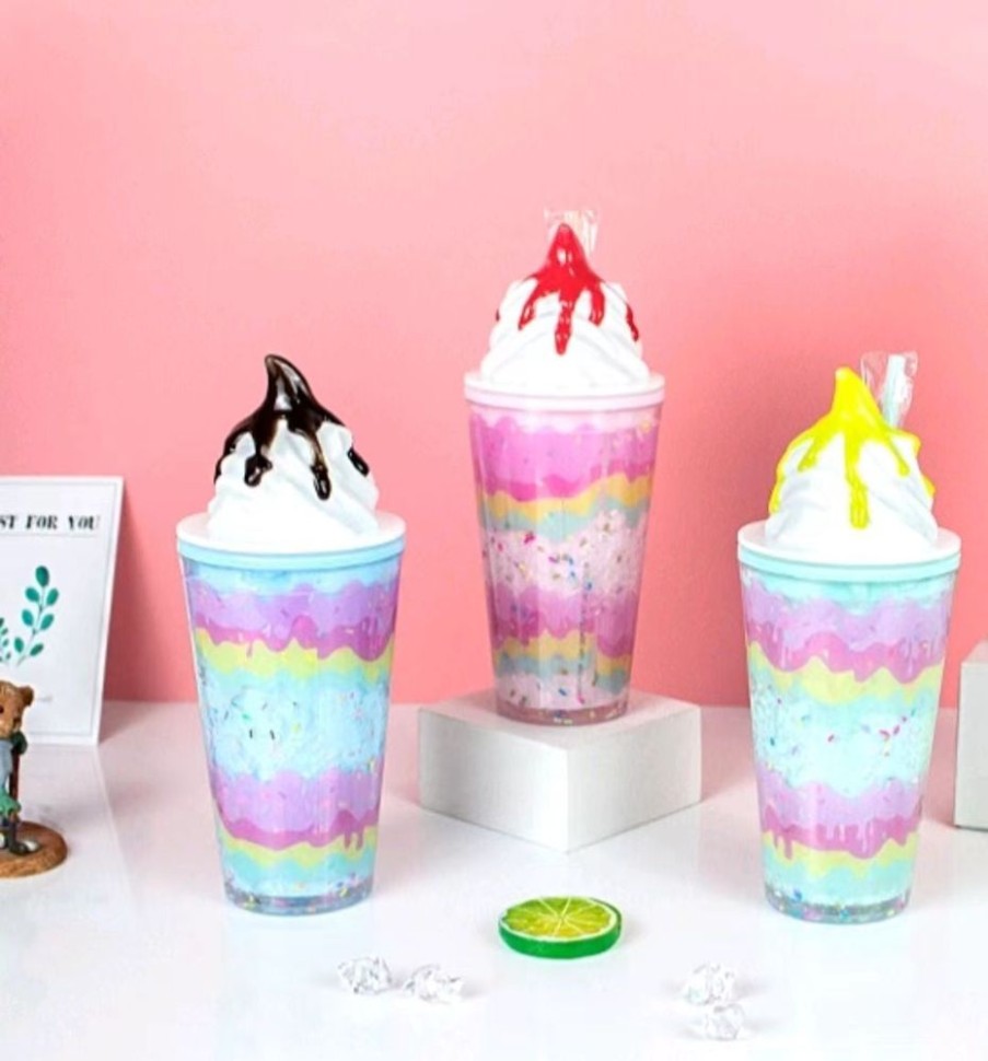 Food & Drinks Minitopia | Ice Cream Sundae Tumbler Cup With Straw