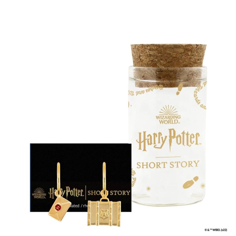 Popculture Harry Potter | Harry Potter - Hogwarts Letter Hoop Earrings