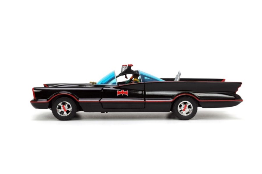 Popculture Jada Toys | Batman (Tv) - Classic Batmobile With 4 Figures 1:24 Scale Set