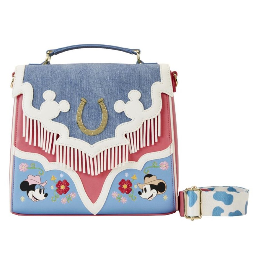 Fashion Loungefly | Disney - Western Mickey & Minnie Crossbody Bag