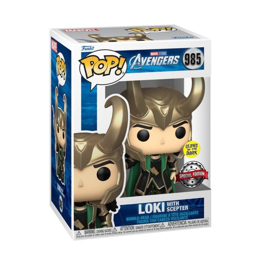 Popculture Funko | Avengers Movie - Loki With Scepter Glow Pop! Vinyl [Rs]