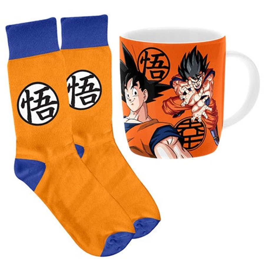 Food & Drinks Dragon Ball Z | Dragon Ball Z Goku Sock & Mug Gift Pack