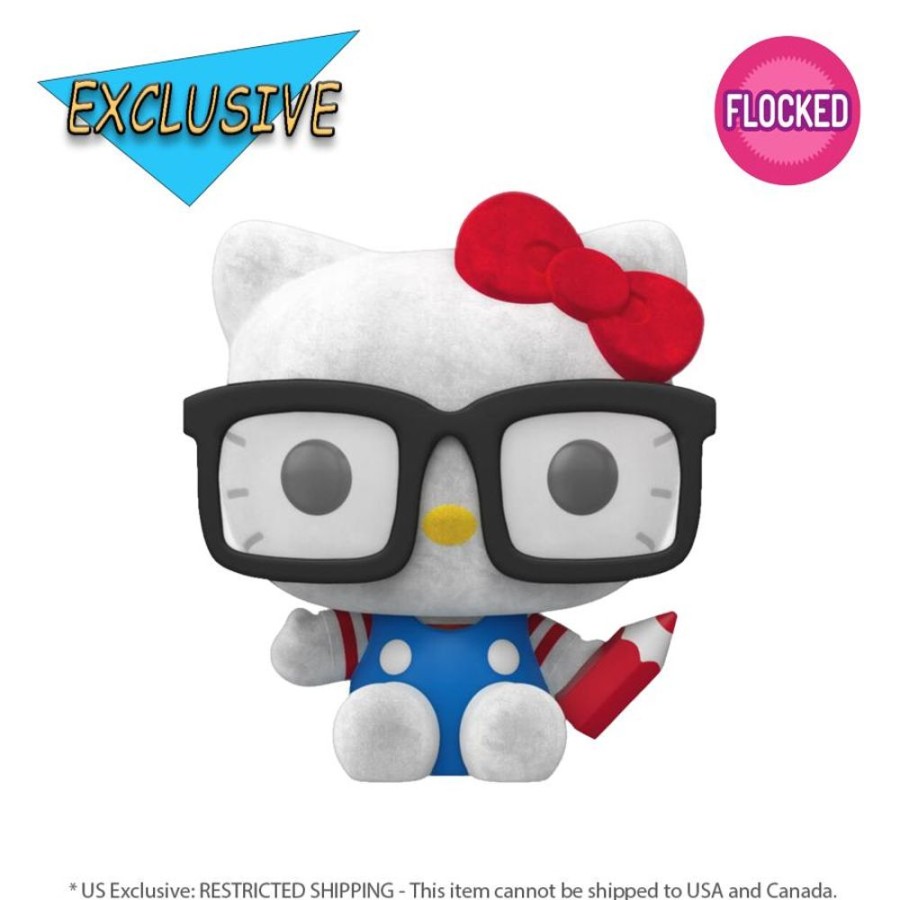 Anime Funko | Hello Kitty - Hello Kitty Hipster Nerd With Glasses Flocked Pop! Vinyl [Rs]