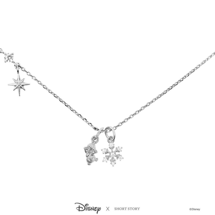 Fashion Disney | Disney - Frozen - Olaf And Snowflake Necklace (Silver)