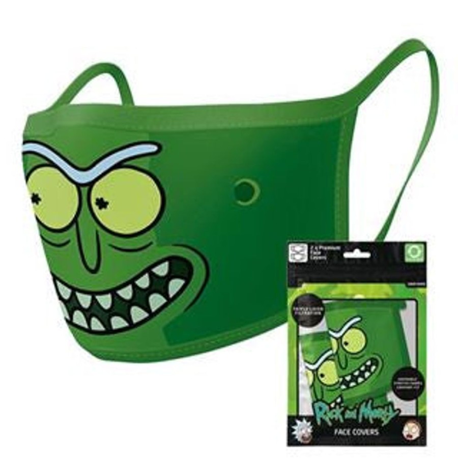 Popculture Rick and Morty | Rick And Morty - Pickle Rick Face Mask 2 Pack