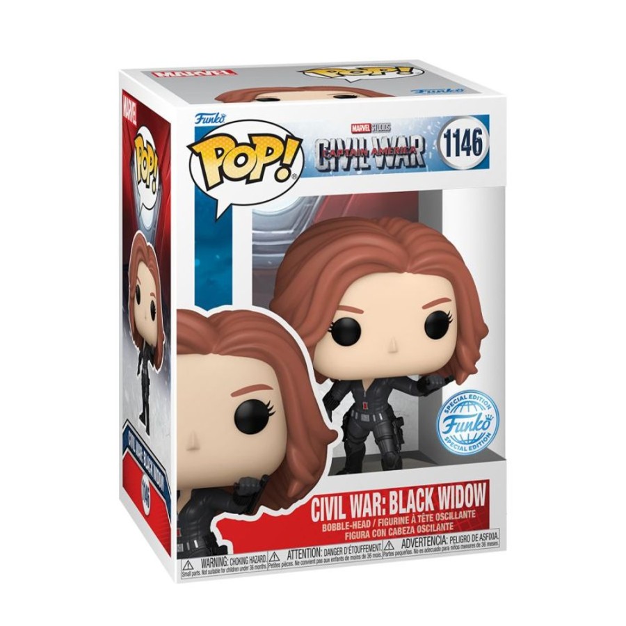 Popculture Funko | Captain America 3: Civil War - Black Widow Build-A-Scene Us Exclusive Pop! Vinyl [Rs]