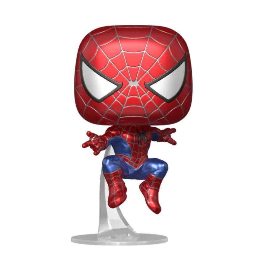 Popculture Funko | Spider-Man: No Way Home - Friendly Neighborhood Spider-Man Metallic Pop! Vinyl [Rs]