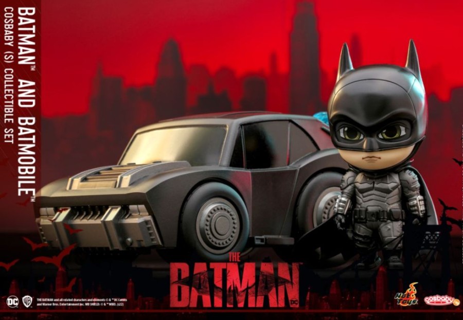 Popculture Hot Toys | The Batman - Batman And Batmobile Cosbaby Set