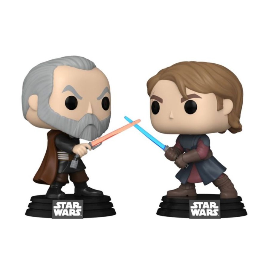 Popculture Funko | Star Wars: The Clone Wars - Anakin Skywalker Vs Count Dooku Pop! Vinyl 2-Pack [Rs]