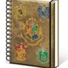 Popculture Harry Potter | Harry Potter - Hogwarts Crests A5 Notebook