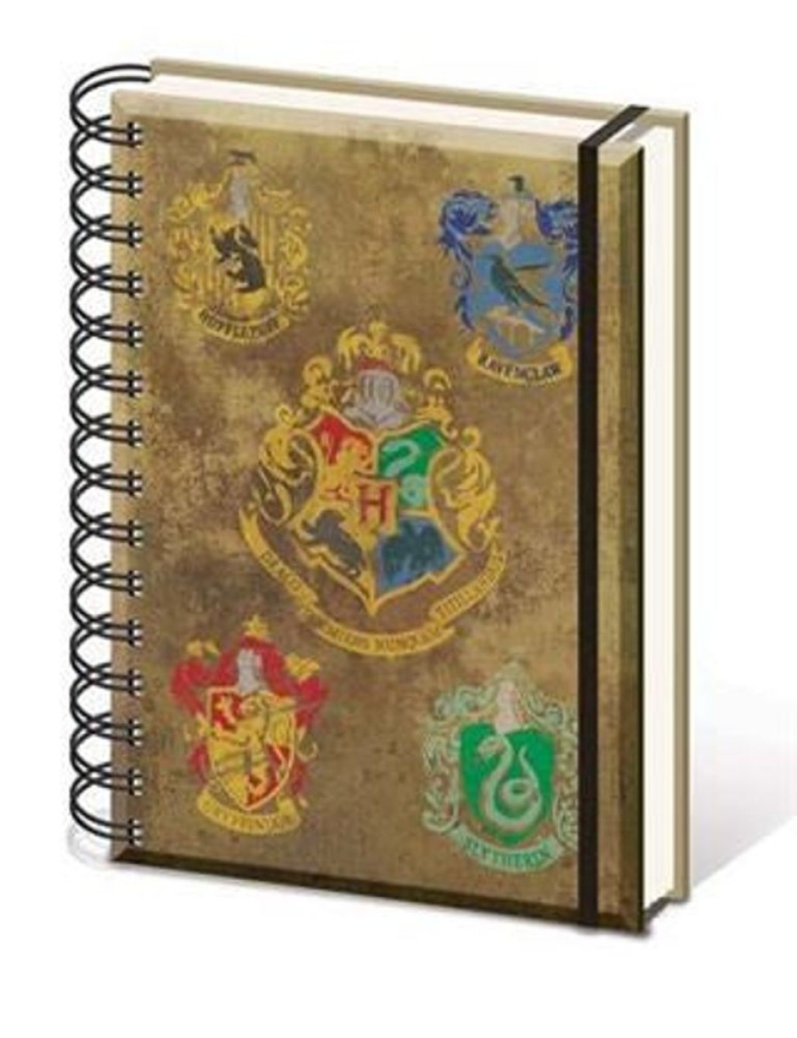 Popculture Harry Potter | Harry Potter - Hogwarts Crests A5 Notebook